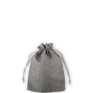 Bag linen look, L17cm, W12cm, gray