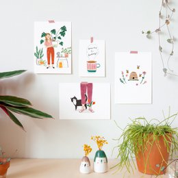 Postal | niña de las plantas