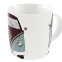 Volkswagen VW T1 Bus Coffee Mug 370ml in Gift Box - Front/Petrol & Brown