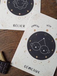 ASTROLOGIA CIOCCOLATINI -LATTE- PACKAGING CORNICE FOTO © + CARD