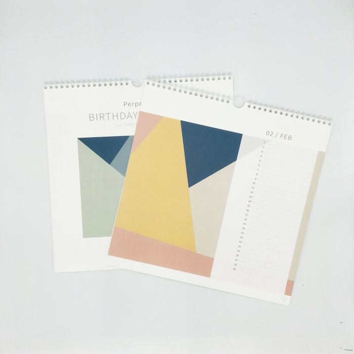 SUNNY SHAPES birthday calendar