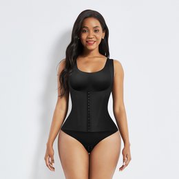 Shapewear 4-in-1 Waist Trainer Corset Bodysuit- Buttoned Tummy Control High Waist with Padded Bra