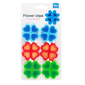 Taschenclips (6er-Set) – Blume