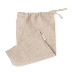  Natural hemp bread bag in beige color, available in 3 sizes: 20 x 20 cm, 20 x 40 cm, and 15 x 60 cm. Made of natural hemp material, this bread bag is perfect for storing and transporting bread.