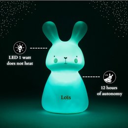 Night light - Rabbit Loïs - battery-powered - blue