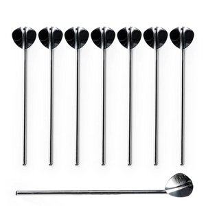 Cocktail straw / spoon 8st