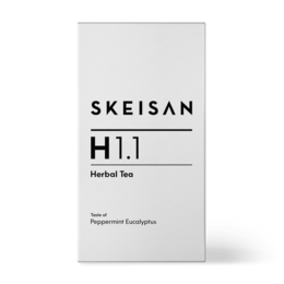 H 1.1 tea glass: herbal tea blend with peppermint-eucalyptus flavor