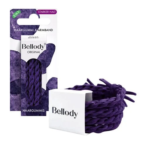 NEW - Açaí Berry hair ties - Bellody® (4 pieces) - Stylish braided hair ties