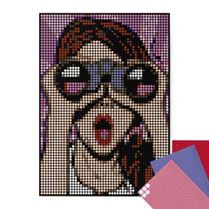 Pixelart set met lijmstippen - oh 50x70 cm