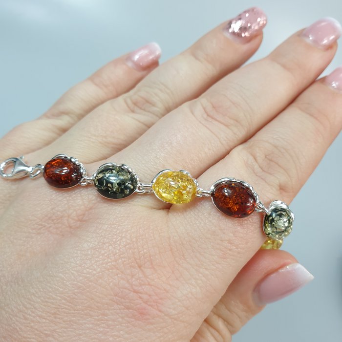 QUALTÄT Natürlcher Baltscher Bernsten Charm Edelstenarmband Bead