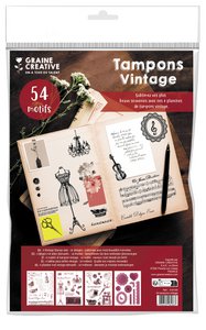 54 VINTAGE CLEAR STAMPS