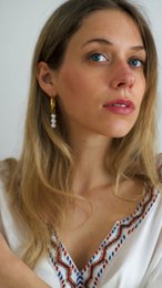 Tyra - Afneembare parelhoepels