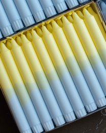 Taper candles - two/coloured pastel