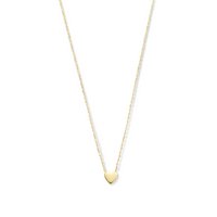 Cadeau voor haar New Bling 9NBG-0241 Gouden Ketting - Dames - Met Vaste Hanger - Hartje - 6 mm - 38 + 2,5 + 2,5 cm - 14 Karaat - Goud