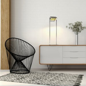 Luxe 5 vloerlamp LED uplighter nikkel