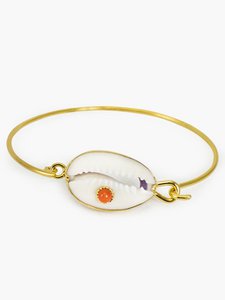 Cowrie Shell Bracelet With Coral