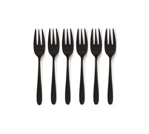 Set/6 Cake Forks Matt Black