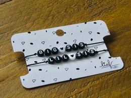 Armbänder Big & Lil Sis Schwarz und Weiß 2 Stück