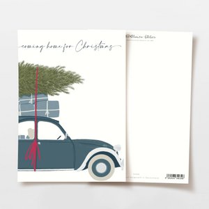 Weihnachtskarte Auto mit Geschenken und Baum, FSC zertifiziert