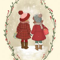 Ansichtkaart Winter Girls