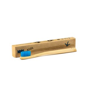 Bamboo toothbrushes - medium - blue - for children