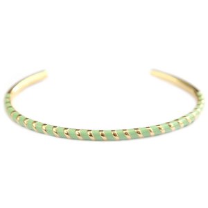 Gold bangle stripe mint