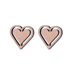 Silver heart-shaped hoop earrings with a simple, elegant design.