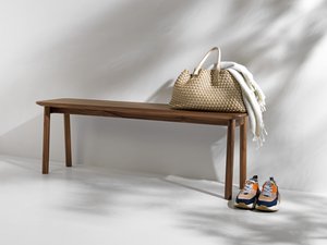 Bench 'Cabin Essence' 130x32cm H44cm walnut
