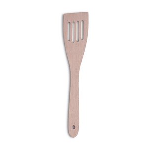 Spatula with slots, beech