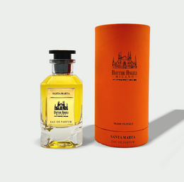  Eau de parfum by Dr. Angeli Milan, 100 ml bottle, amber-colored liquid, glass bottle with label.