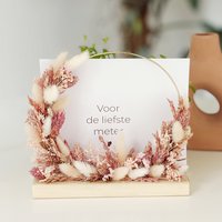 Flowerhoop 19x16x7cm in mica doos rose