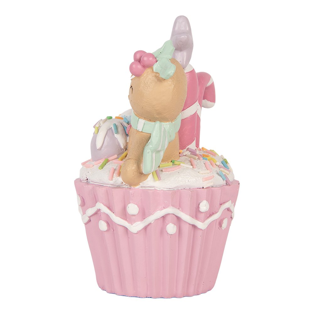Decoratie Beeld Cupcake 11x9x15 cm Roze Kunststof