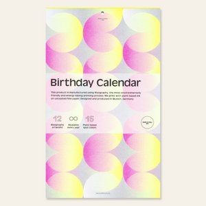 Risography birthday calendar (17.0 x 28.5 cm)