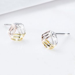 Tricolor stud earrings