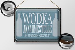 Tin sign saying 40x30cm Vodka acceptance point 24 hours