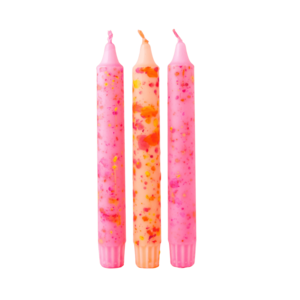 Diner Kaars Confetti - Set of 3
