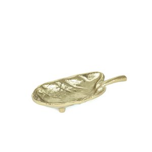Decorative Dish, Gold Color, Leaf 11x5x2.5 cm DECOSILUET