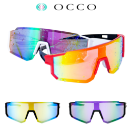 Speedshift Performance Sports Glasses UNBREAKABLE - Colorful, durable sports sunglasses with interchangeable lenses in red, blue, black, white, and gold.