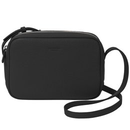 Beige leather shoulder bag with multiple compartments and adjustable strap for versatile everyday use.