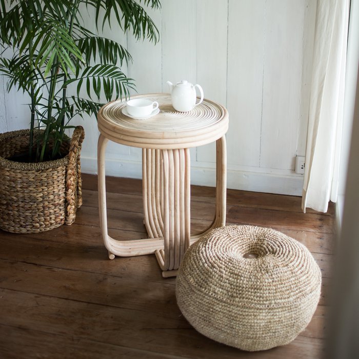 Pouf Beanbag TELU made of Raffia 2 sizes Online Wholesale Orderchamp