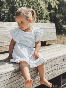 Musselin Blossoms Dreams Set – Rock und Bluse mit eleganten Rüschen