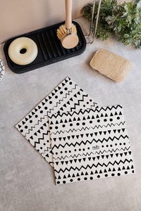 Reusable viscose cleaning cloths set of 2 Ethno