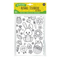 Coloring tablecloth motif Easter