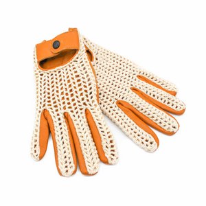 Guantes de piel con punto para conductor