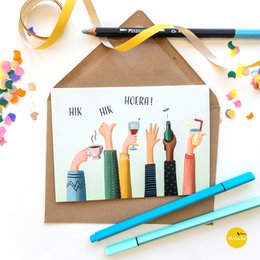 greeting card Hik Hik Hooray