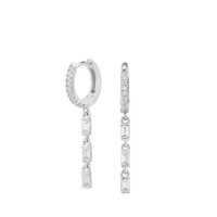 Earrings with Silver Zirconia Pendants