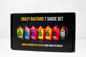 Crazy Bastard Hot Sauce - (7x 100ml Mild tot zeer heet)