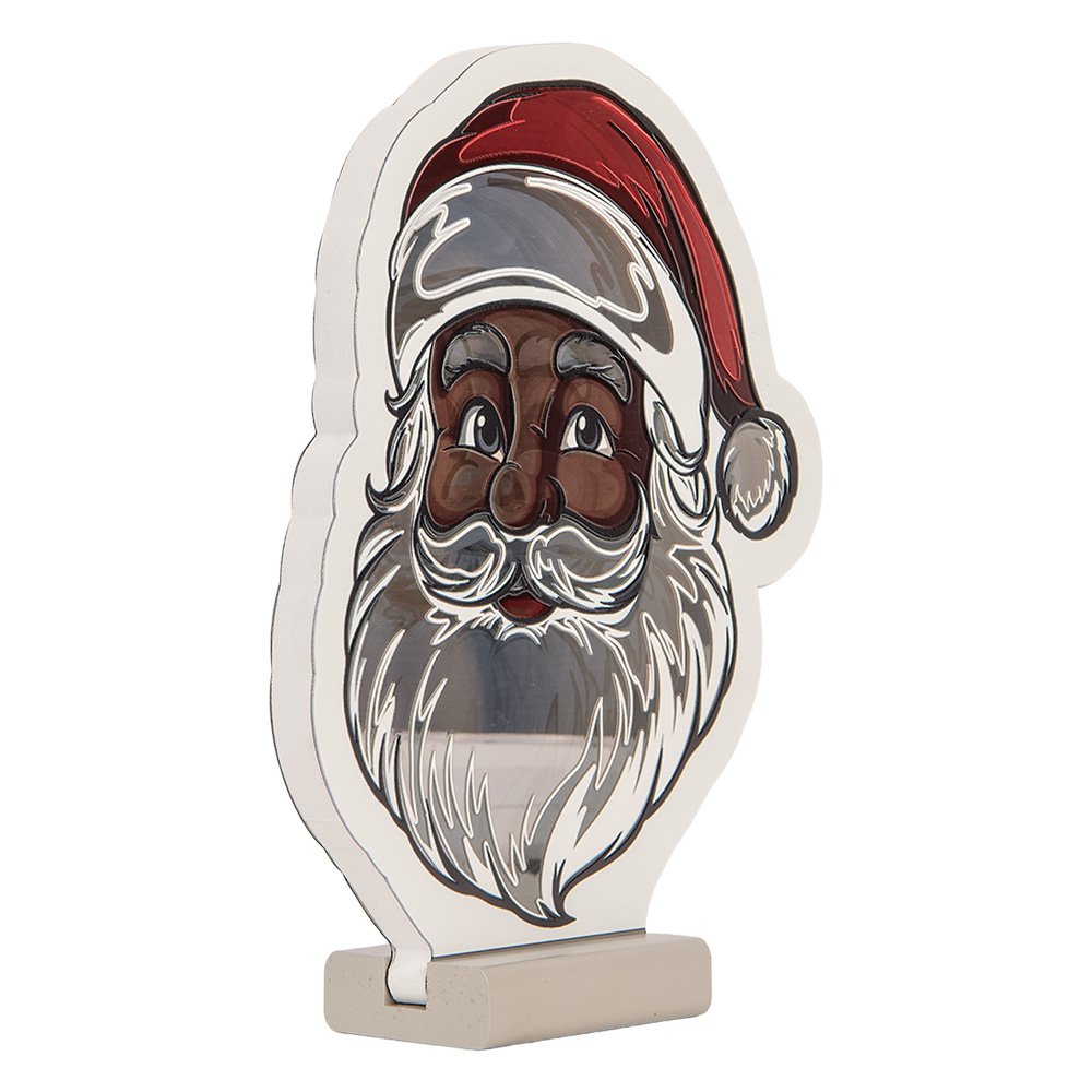 Kerst Infinity Spiegel Lamp Kerstman 19x5x22 cm Wit Kunststof