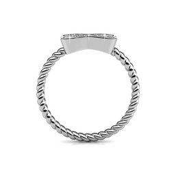 Nastro Bague Ritorto - Argenté et Cristal