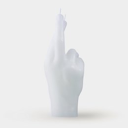 Krydsede fingre lys hvid